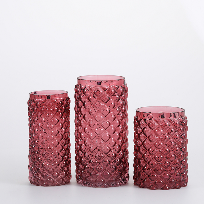 High quality hot sale pineapple design crystal glass decorative glass flower vase Chinese factory supply