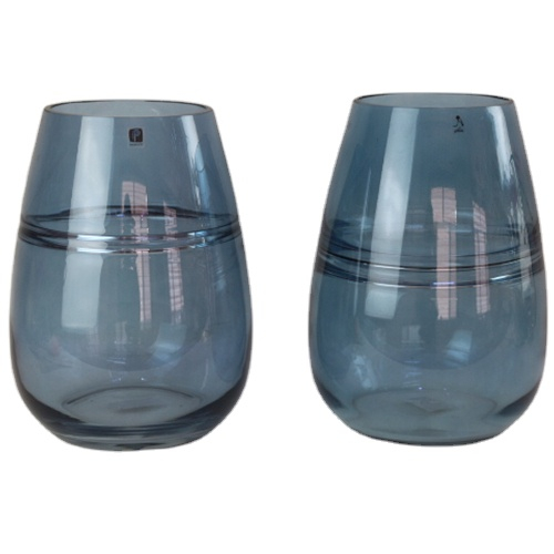 Wholesale custom made glass vases home decoration design hand made painted glass vase with low price