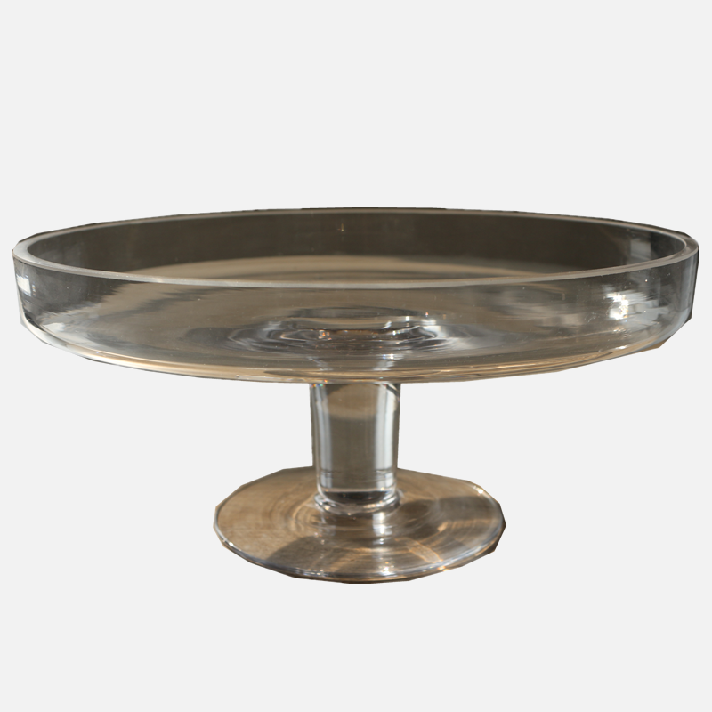 Hot Sale Professional Lower Price Fruit pastry plate Glass clear cake stand