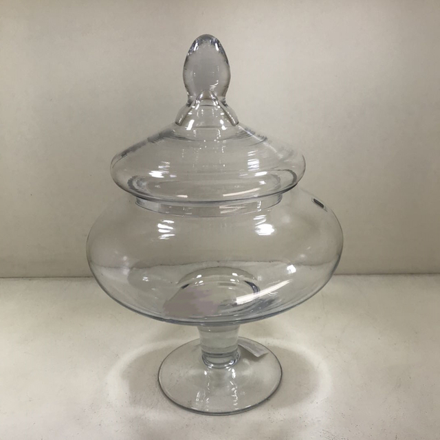 Wholesale Customized Fancy Transparent Christmas Snowflake Decorative Glass Candy Jar Buffet with Glass Lid