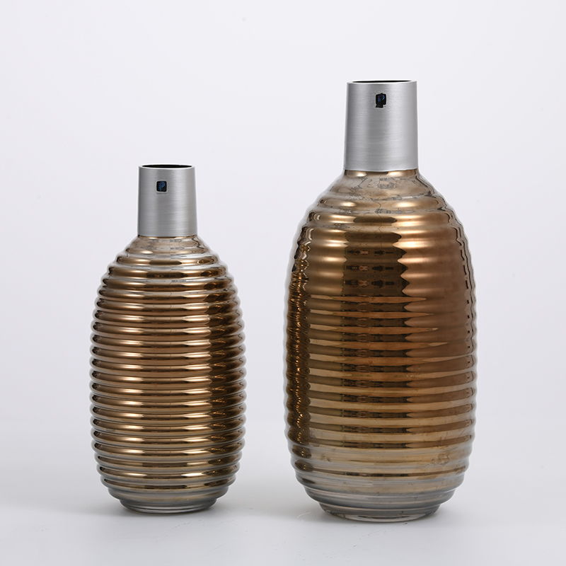 Dark color European classic style Luxury flower glass vase manufacture supply