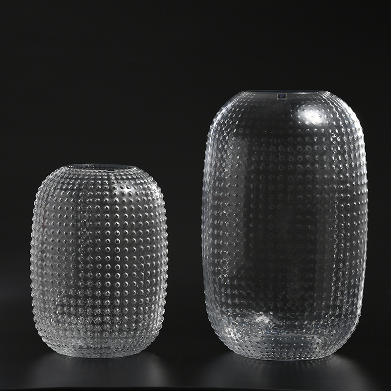 Glassware factory decorative special design floral glass flower vase on sale