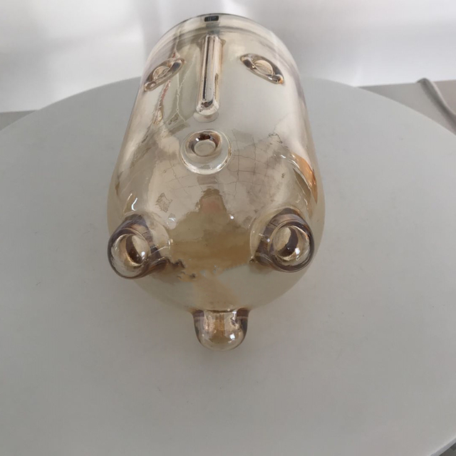 Wholesale Hot Selling Round Sky Blue Purple Modern Home Decoration Glass Flower Vase