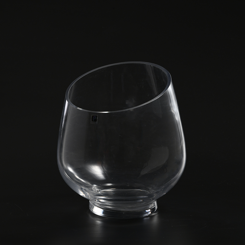 Hot sale transparent heavy duty glass candle holder manufacture supply