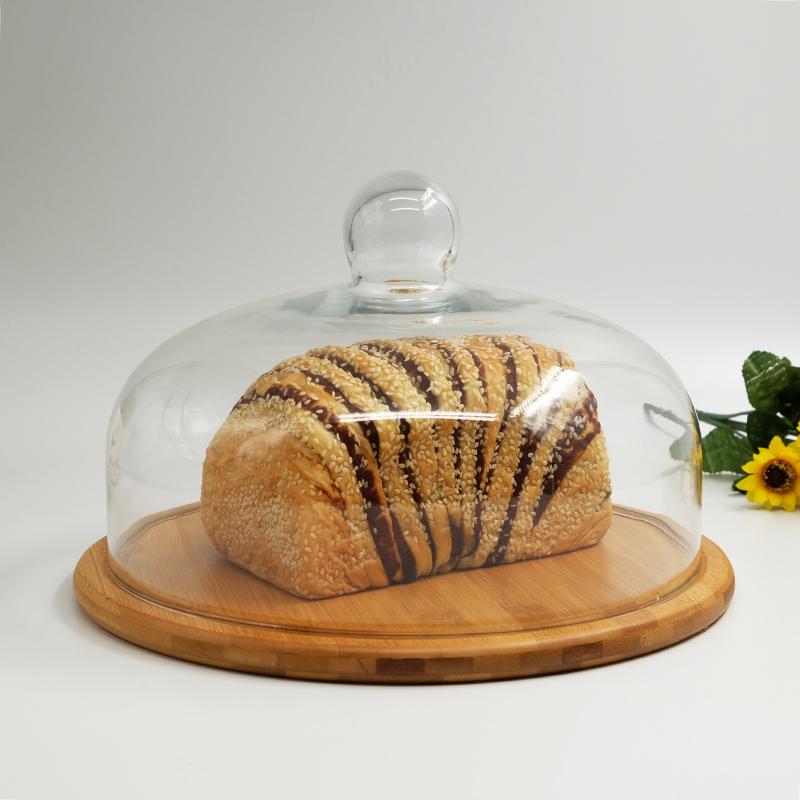 European-style Glass Cover Dust proof Household Dessert Bread Cake Display Stand Holiday Party Decoration