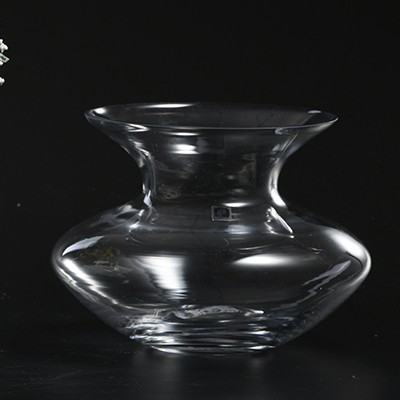 Glass Flower Vase Round Body handmade glass vase