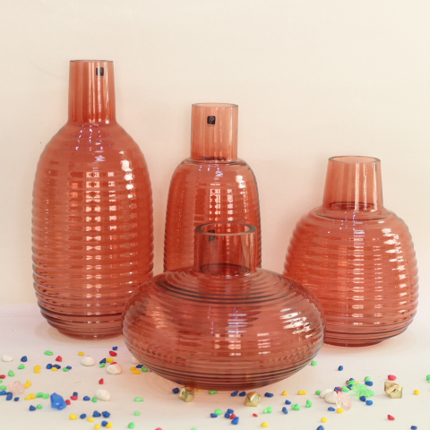 2021 New arrival home decor colorful fancy design glass vase for wedding decoration