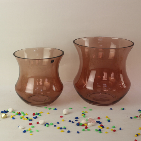 Custom size handblown decorative wedding centerpieces and home decoration colored art glass flower vase