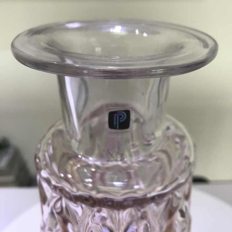 Clear Glass Vase with Ceramic high quality Stand White Porcelain Glass Vase Ceramic Stand