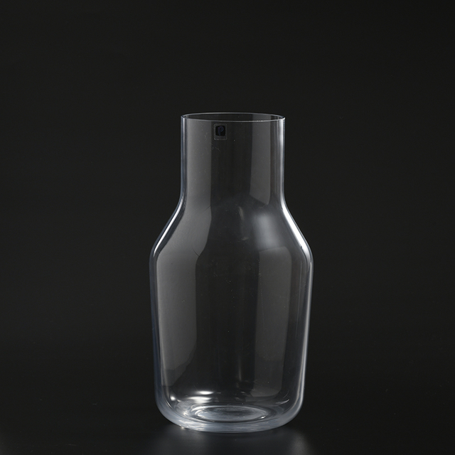 Glassware factory supply decoration transparent flower jar crystal clear glass flower vase on sale