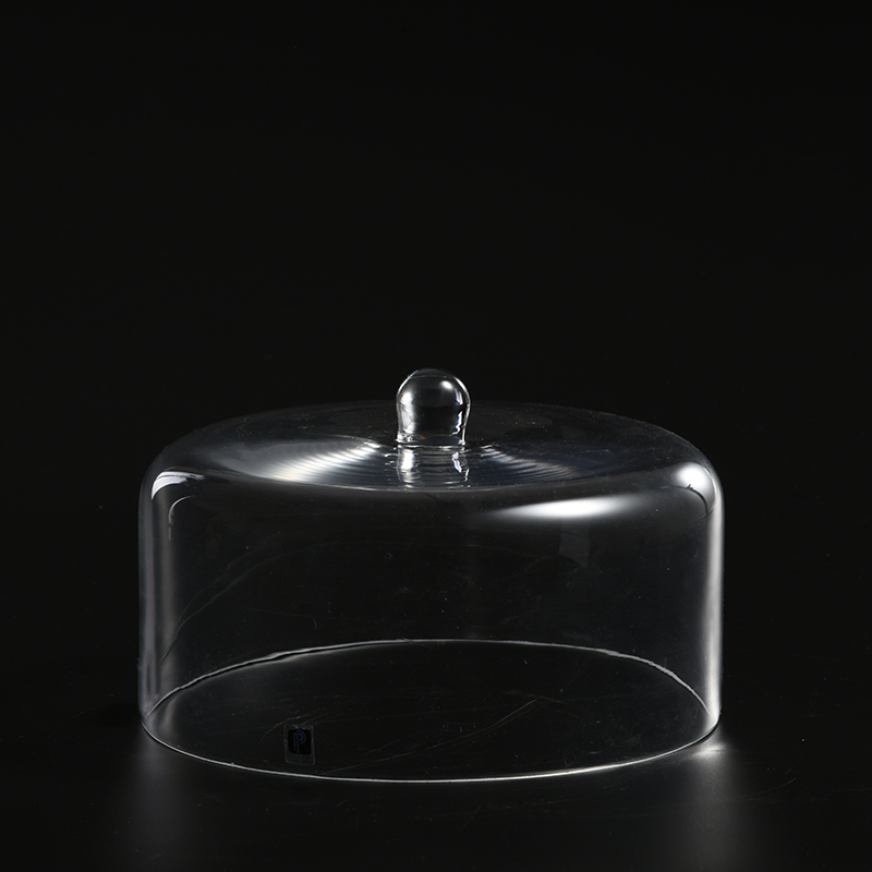 Wood plate Glass Cake Cover Dessert Bread Cake Display Stand Manufacture Supply For Home Party Decoration
