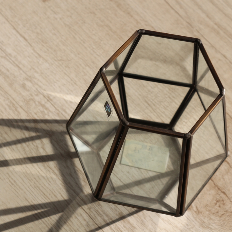 New design Glass Succulent Home furnishings terrarium geometry glass vase