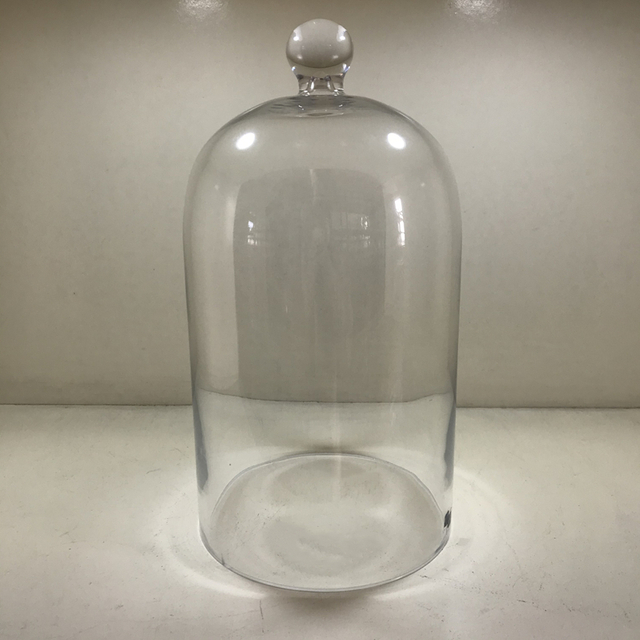 Exported to Worldwide handmade round Glass Domes With Bamboo Base Plate