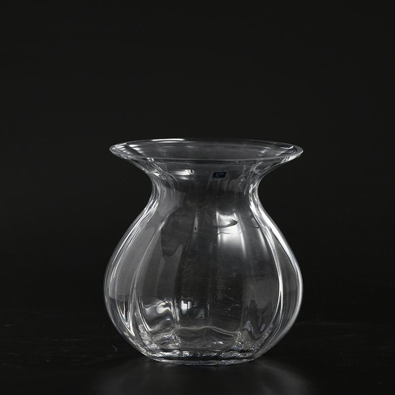 Floral glassware modern style creative human design glass flower vase for decoration on sale