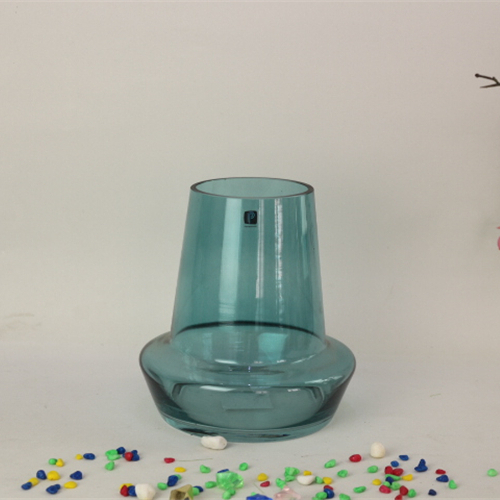 Best quality indoor home decorative clear multi-colored cylinder simple design glass vase