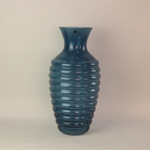 Wholesale Home Decoration Gifts Glass Handmade Blue Borosilicate Glass Vase Terrariums Flower Container