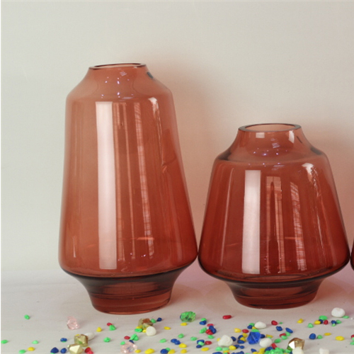 In Stocked Hand Made Clear Transparent Ball Shape Flat Round Glass Vase For Flower