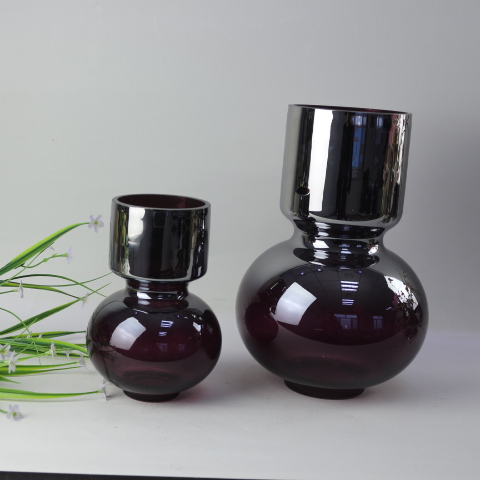 Western Style Wedding Decoration Hand Blown Restaurant Table Middle Size Cylinder Clear Flower Glass Vases