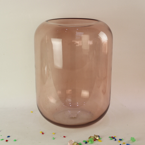 Hot sale antique classic design home decoration floor flower glazed cylinder glass vases