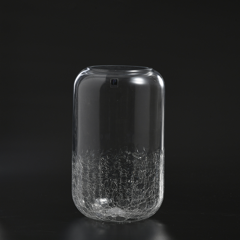 Glassware factory decorative special design floral glass flower vase on sale