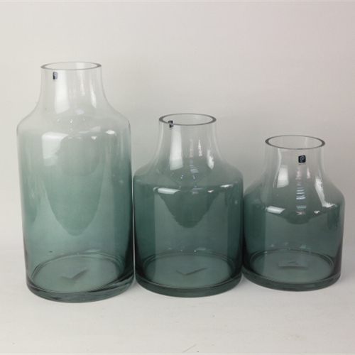 New design gradient color glass vase hydroponic vase flower arrangement glass vase