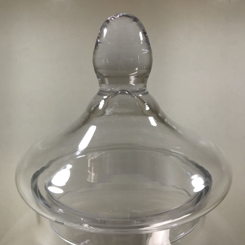 Wholesale Hot Selling Christmas Ribbon Classic Food Candy Glass Jar With Lid