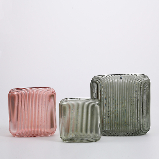 High quality modern style electro-water processing with special design glass flower vase Chinese manufacture