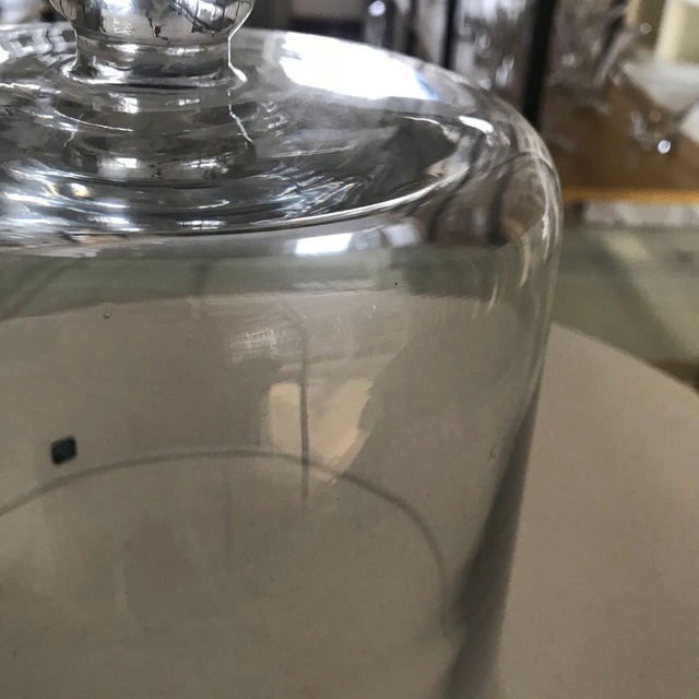 Restaurants decoration handmade glass cake stand cover dome with low price