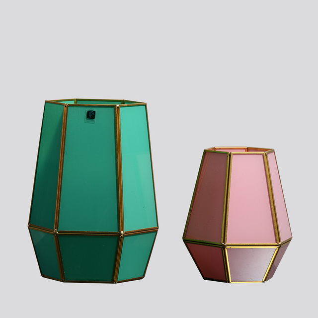 Geometric Plant flower candle container glass terrarium with all color customized factory to wholesaler directly