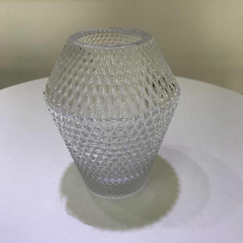 Wholesale Hot Selling Round Sky Blue Purple Modern Home Decoration Glass Flower Vase