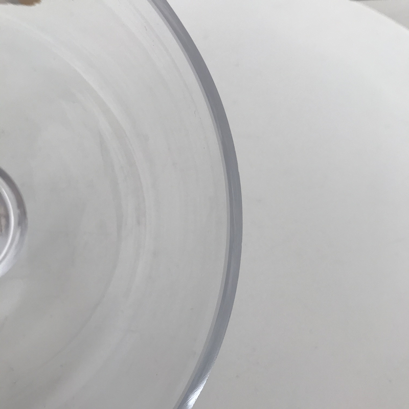China manufacturer Round Glass Dessert Display Stand With Stainless Steel Stand And Base