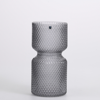 High quality glassware cylinder narrow neck glass vase design decorative glass flower vase Chinese manufacture