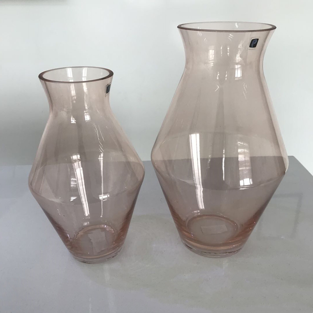 Wholesale clear crackle glass vase bowl for wedding centerpieces