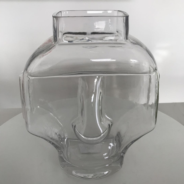 Glass vase In Dome Shaped With Green Plants or flowers For Home Desktop Decoration