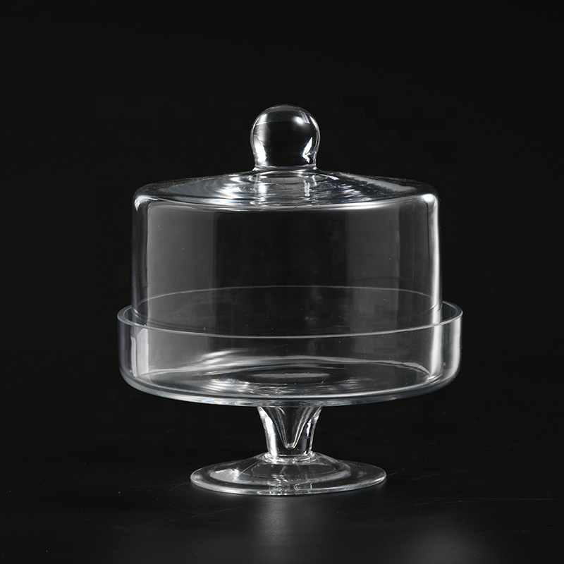 Best selling household wooden cake stand transparent dessert table tray cake stand