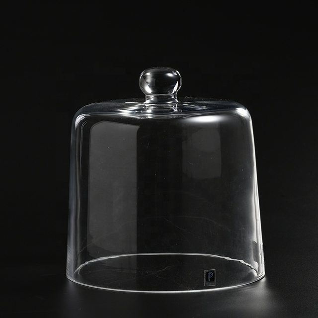 Low Price European-style cake dessert tasting plate glass dust cake stand