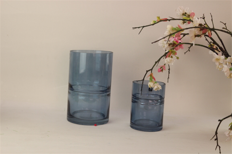 Wholesale custom made glass vases home decoration design hand made painted glass vase with low price
