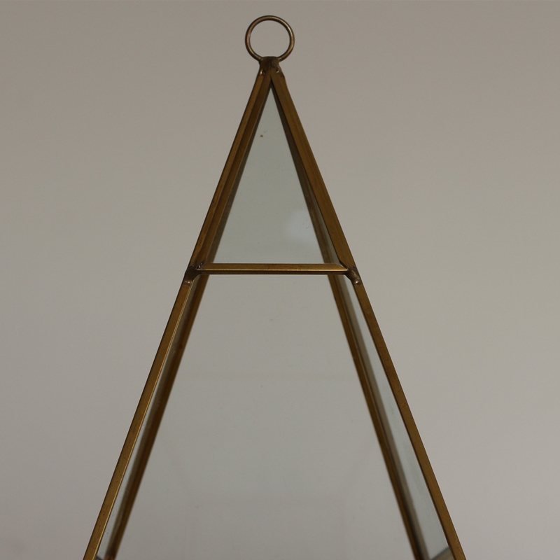 2020 New Pyramid shape terrarium With Factory Wholesale Price Hanging vase glass
