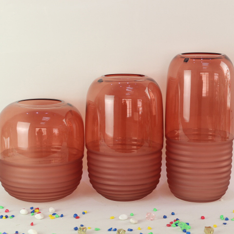 2021 New arrival home decor colorful fancy design glass vase for wedding decoration