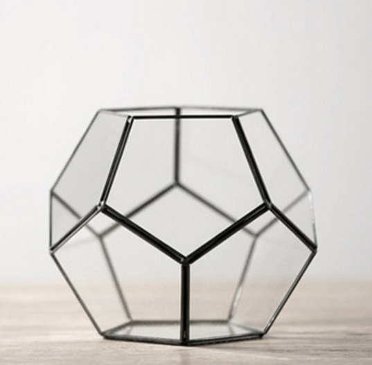 with factory price for sale Glass Irregular Geometric Spherical Glass Container