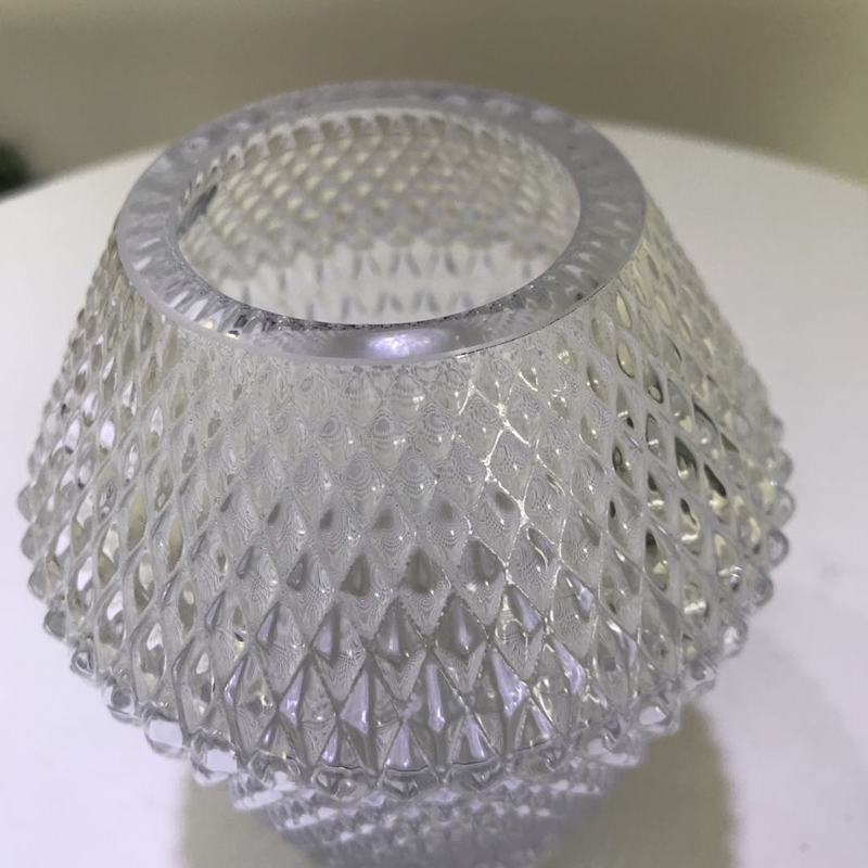 Wholesale Hot Selling Round Sky Blue Purple Modern Home Decoration Glass Flower Vase