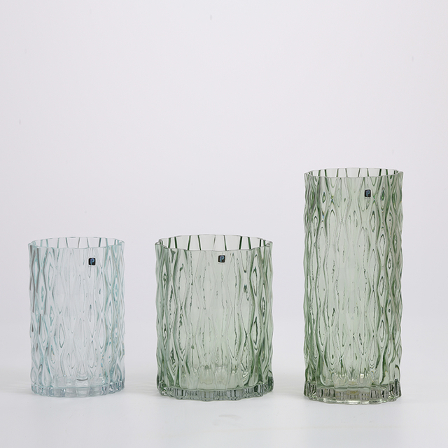 Hot selling Glassware modern design classic floral for home decoration glass flower vase