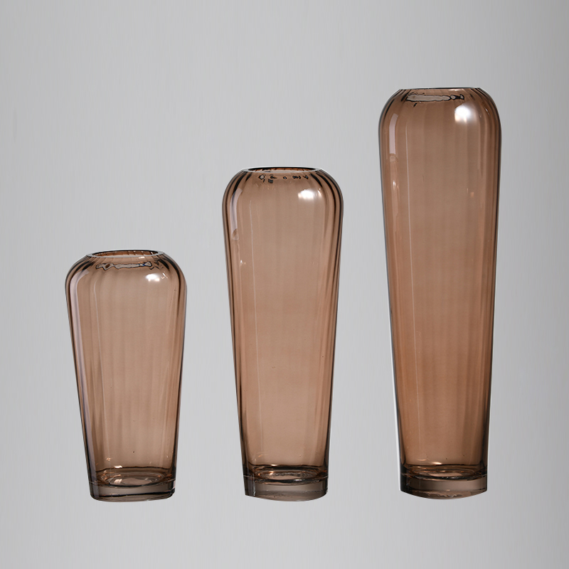 Glassware factory supply colored glass vase for decorative glass flower vase on sale
