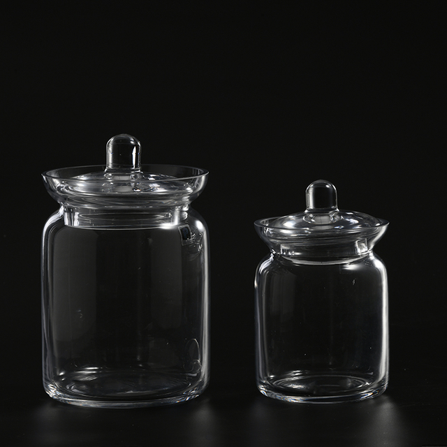 Food storage large capacity heavy-duty transparent glass candy jar or marshmallow jar for US or European market