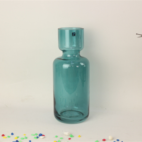 Wholesale custom size home decoration modern colorful translucent glass vase