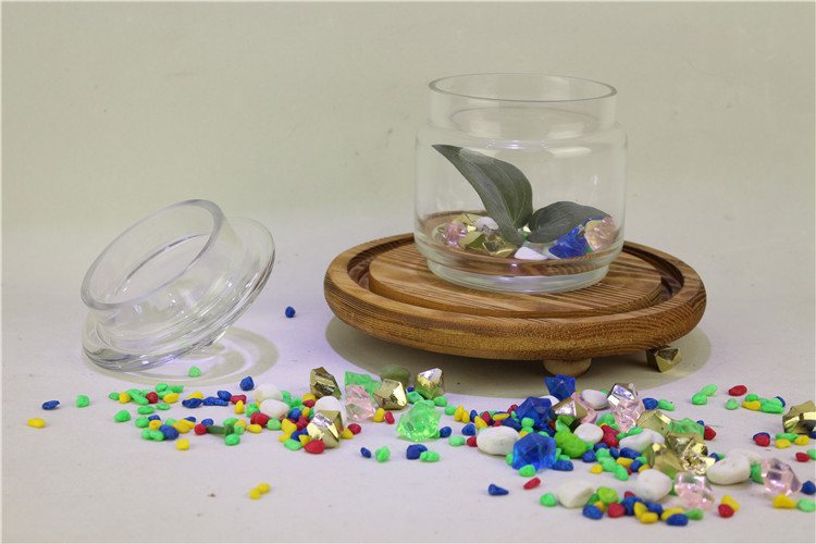 Unique design artistic cookie candy glass storage jar saving food trinket bottle
