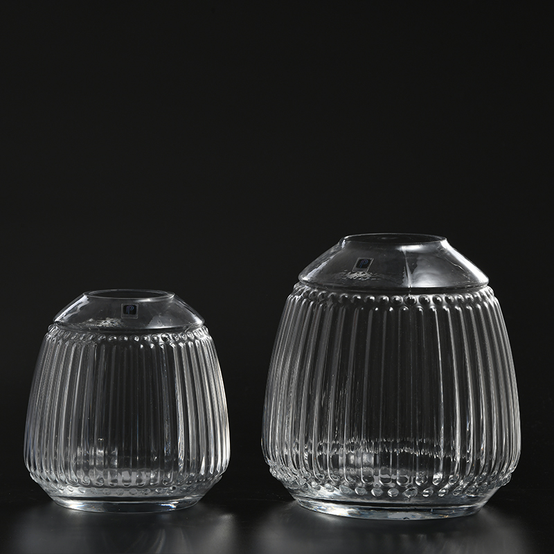 Modern style special strip design for decoration transparent glass flower factory supply on sale