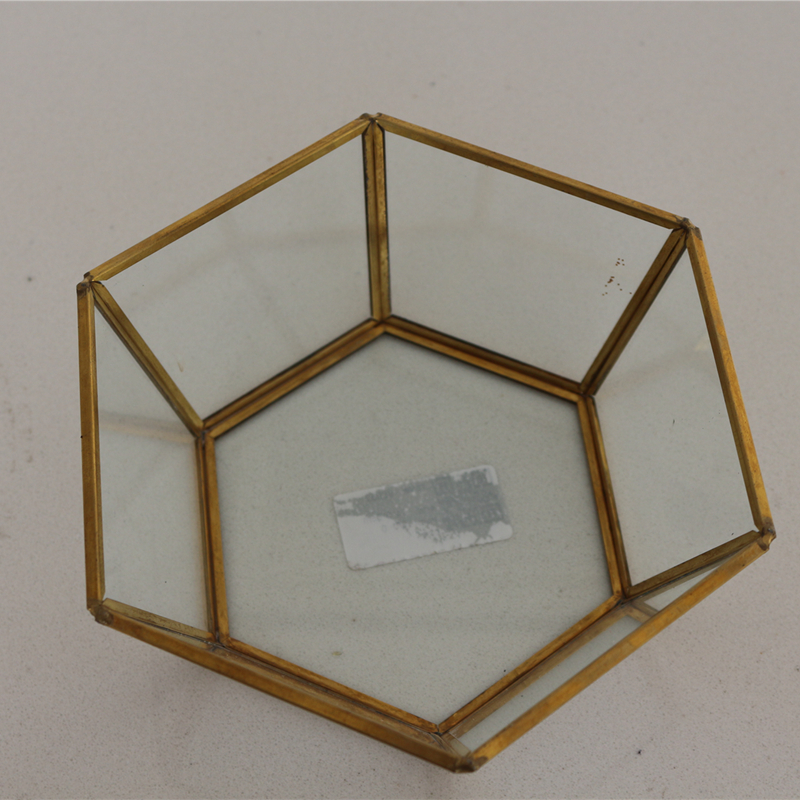 GEOMETRIC METAL FRAME BOWL DESIGN FLOWER TERRARIUM HOUSE DECORATION USE