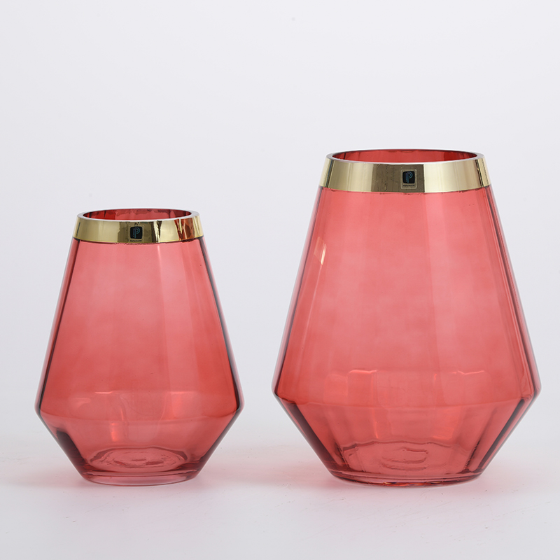 Transparent Frost all colored fashion nordic design modern style creative glass flower bowl vase for decoration on sale