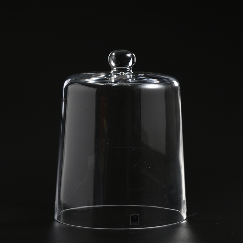 Professional Manufacture Thick Glass Cover Dessert Bread Cake Display Stand